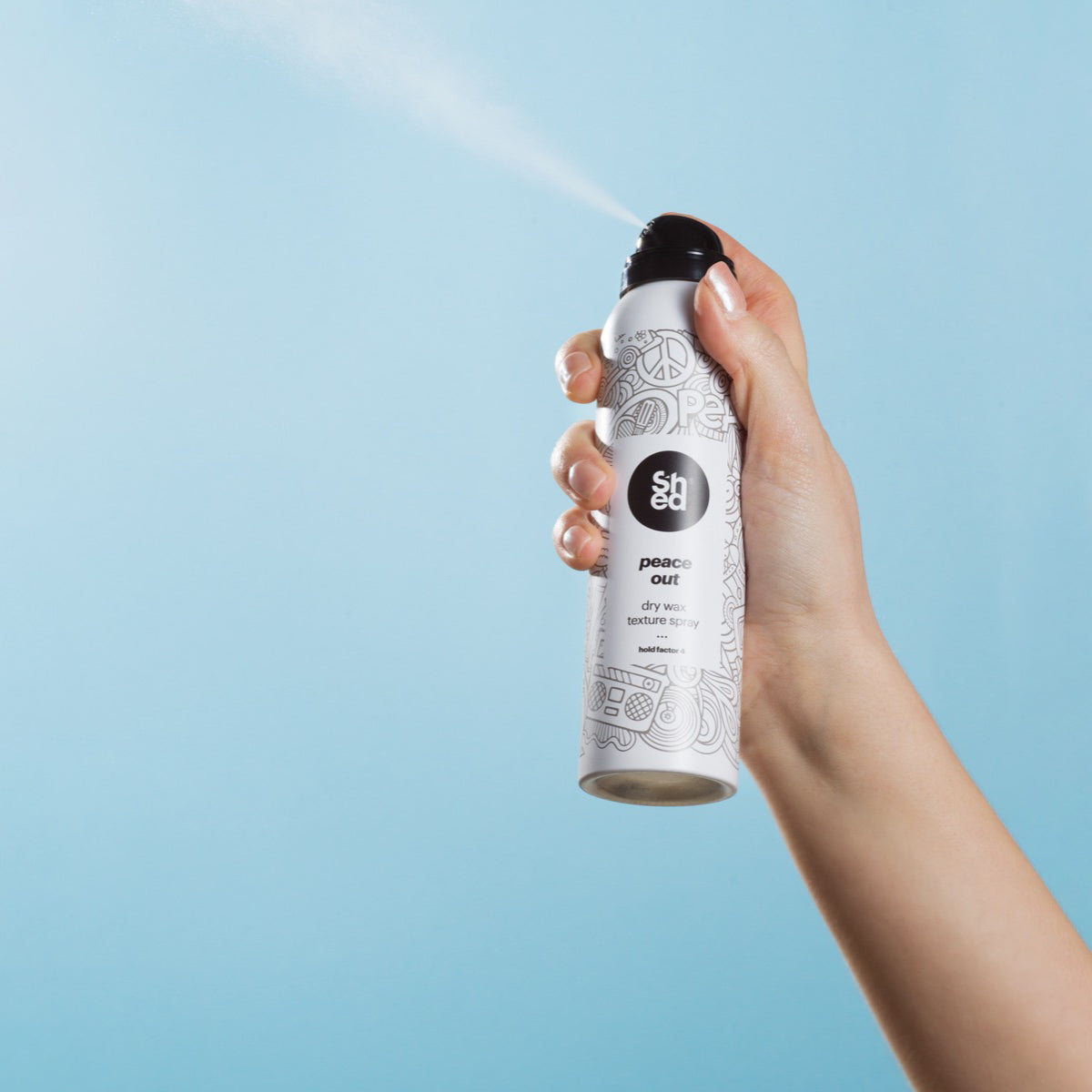 peace out dry wax texture hair spray 150ml