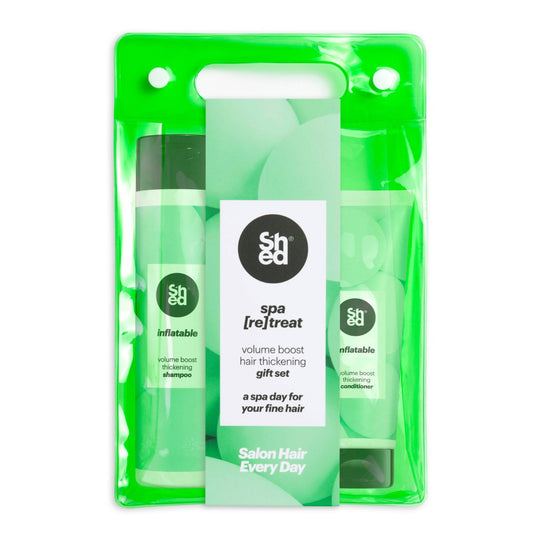 inflatable spa re[treat] gift set for fine hair